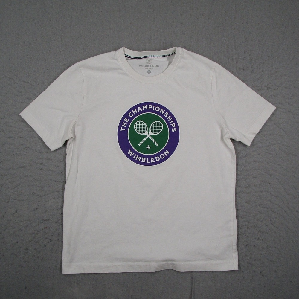 Wimbledon Official The Championships Tennis Graphic T-Shirt White XS 23WJ11